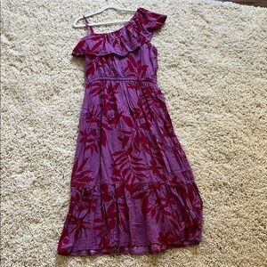 Elegant Purple Floral Dress